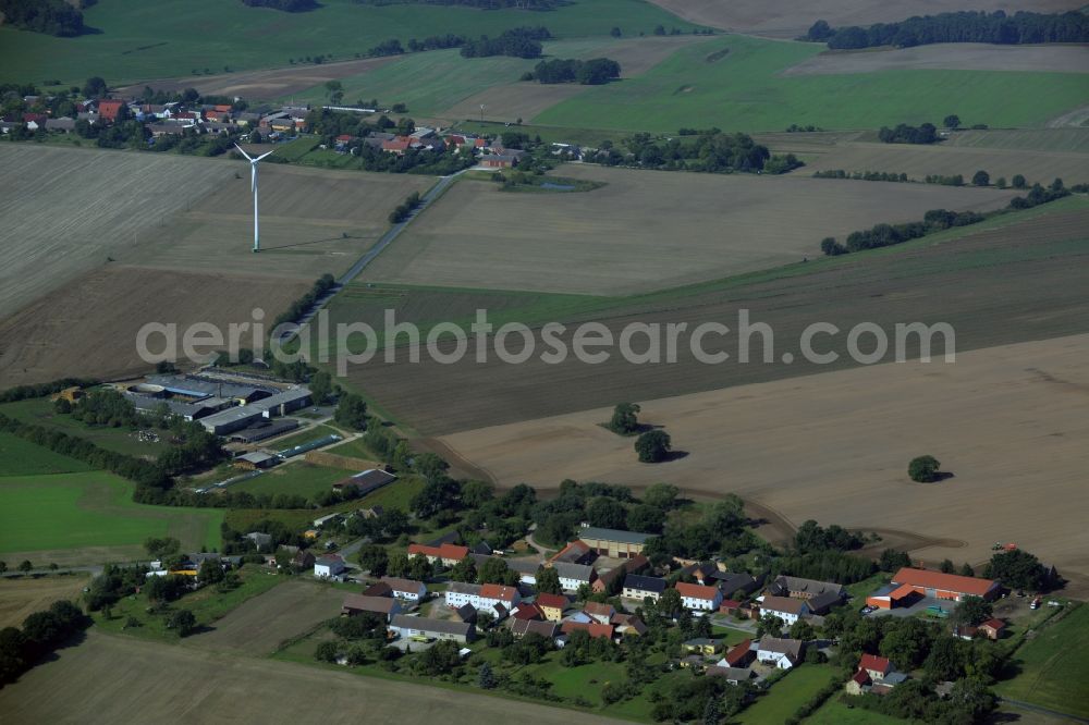 Zixdorf from the bird's eye view: Village core in Zixdorf in the state Brandenburg