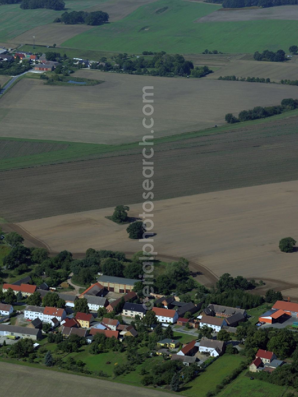 Aerial image Zixdorf - Village core in Zixdorf in the state Brandenburg