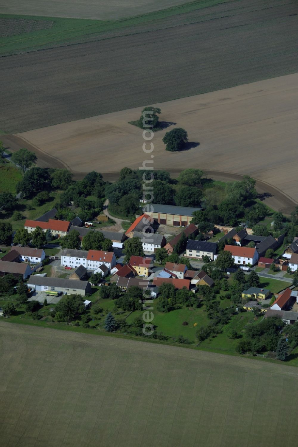 Aerial image Zixdorf - Village core in Zixdorf in the state Brandenburg