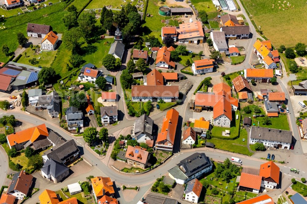 Aerial image Eimelrod - Village of in Eimelrod in the state Hesse, Germany