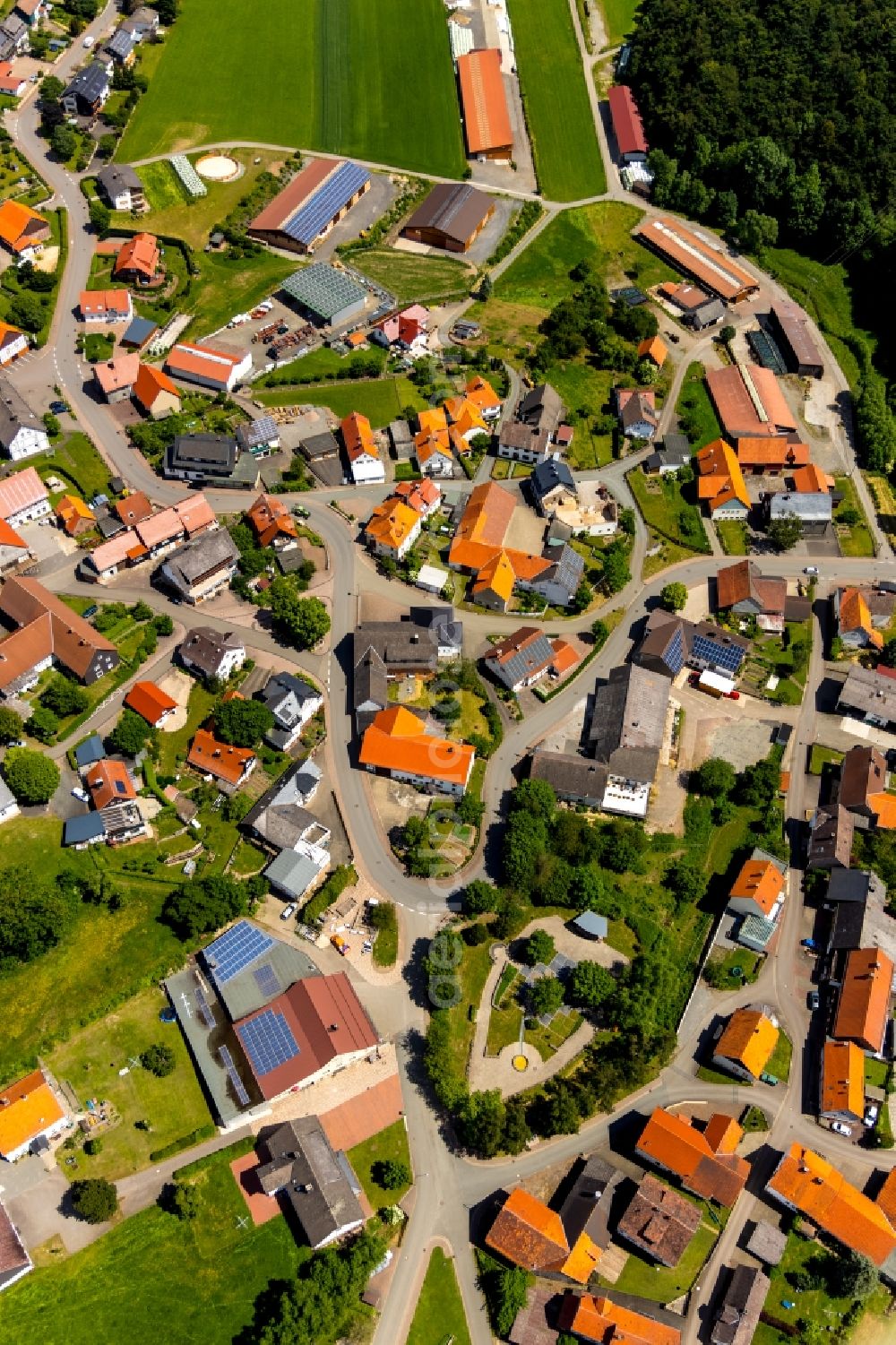 Aerial photograph Eimelrod - Village of in Eimelrod in the state Hesse, Germany