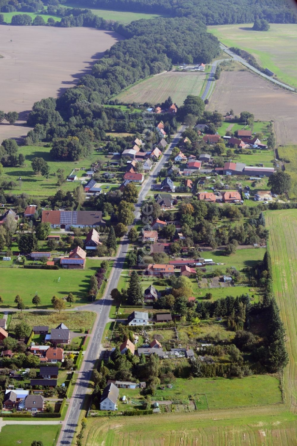 Aerial image Brahlstorf - Village center at Brahlstorf in Mecklenburg-Western Pomerania