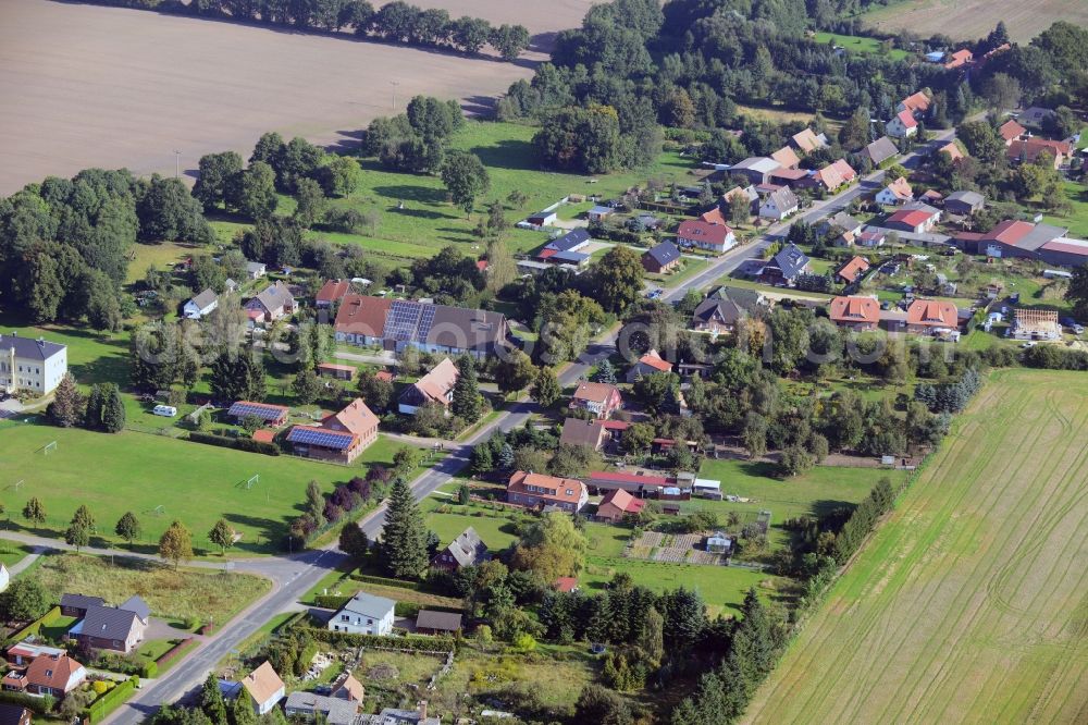 Brahlstorf from above - Village center at Brahlstorf in Mecklenburg-Western Pomerania