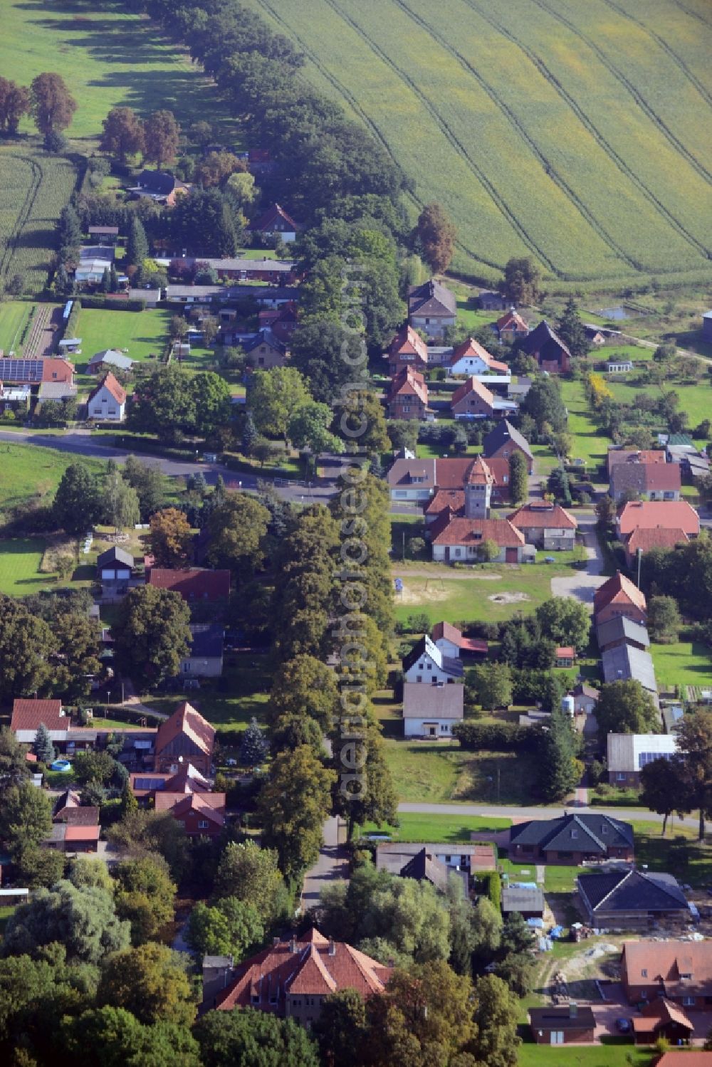 Aerial photograph Brahlstorf - Village center at Brahlstorf in Mecklenburg-Western Pomerania