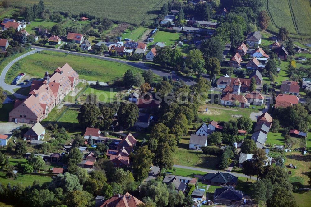 Brahlstorf from the bird's eye view: Village center at Brahlstorf in Mecklenburg-Western Pomerania