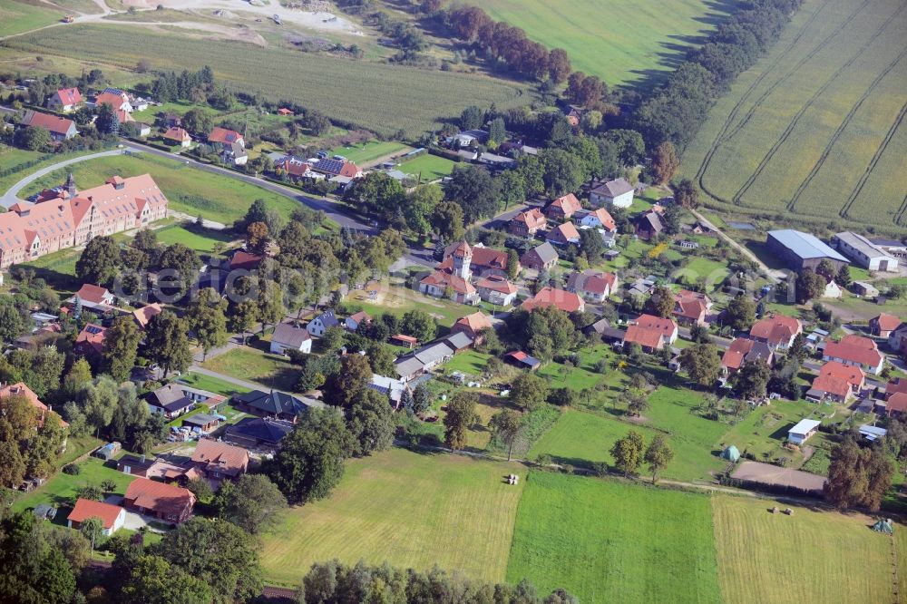 Aerial image Brahlstorf - Village center at Brahlstorf in Mecklenburg-Western Pomerania