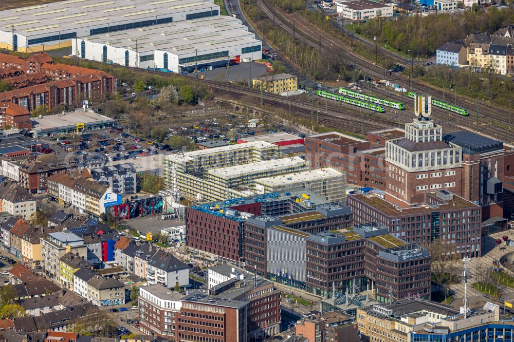 Aerial image Dortmund - View of the Dortmunder U in Dortmund in the state North Rhine-Westphalia