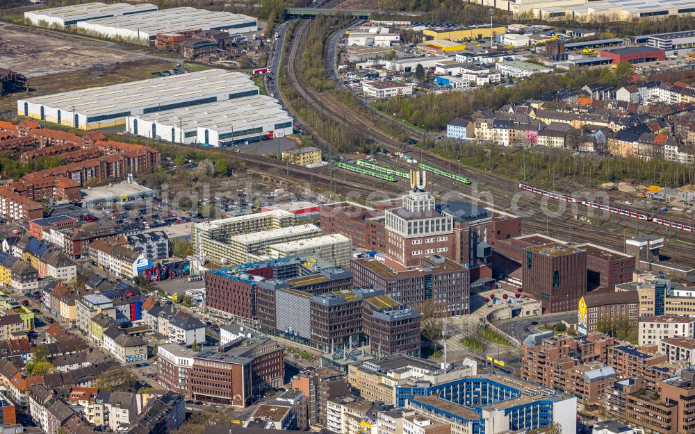 Aerial photograph Dortmund - View of the Dortmunder U in Dortmund in the state North Rhine-Westphalia