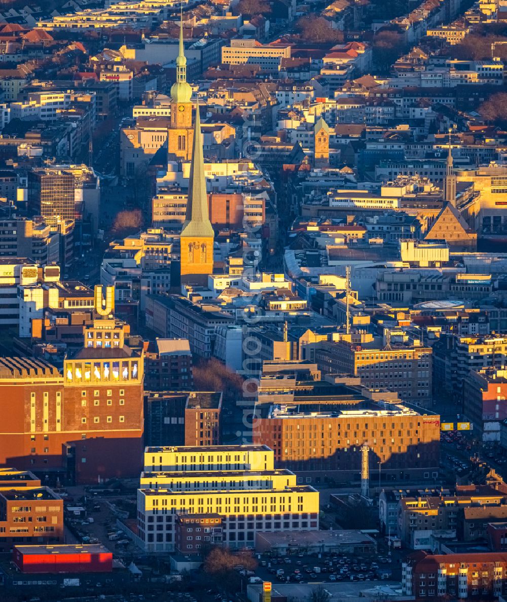 Aerial photograph Dortmund - View of the Dortmunder U in Dortmund in the state North Rhine-Westphalia