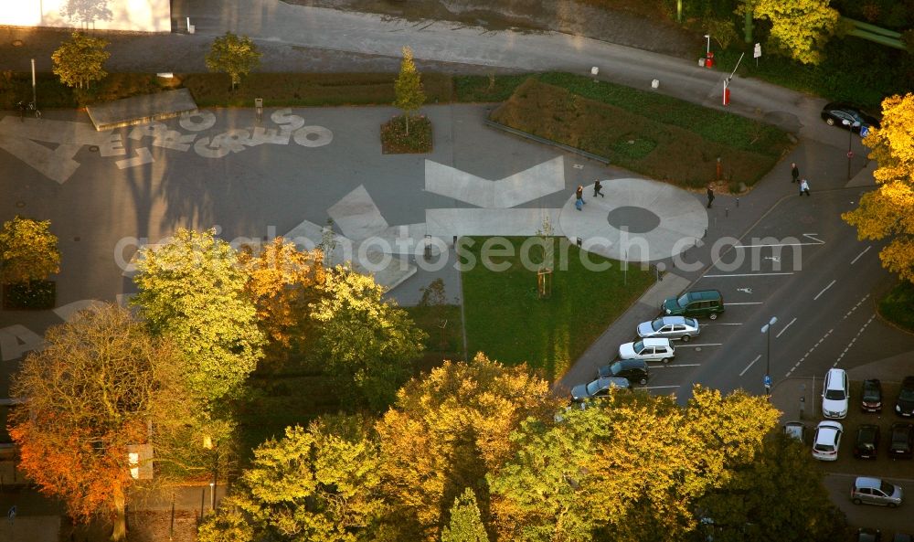 Aerial photograph Recklinghausen - View of the Dr.-Helene-Kuhlmann-Park in Recklinghausen in the state of north Rhine-Westphalia