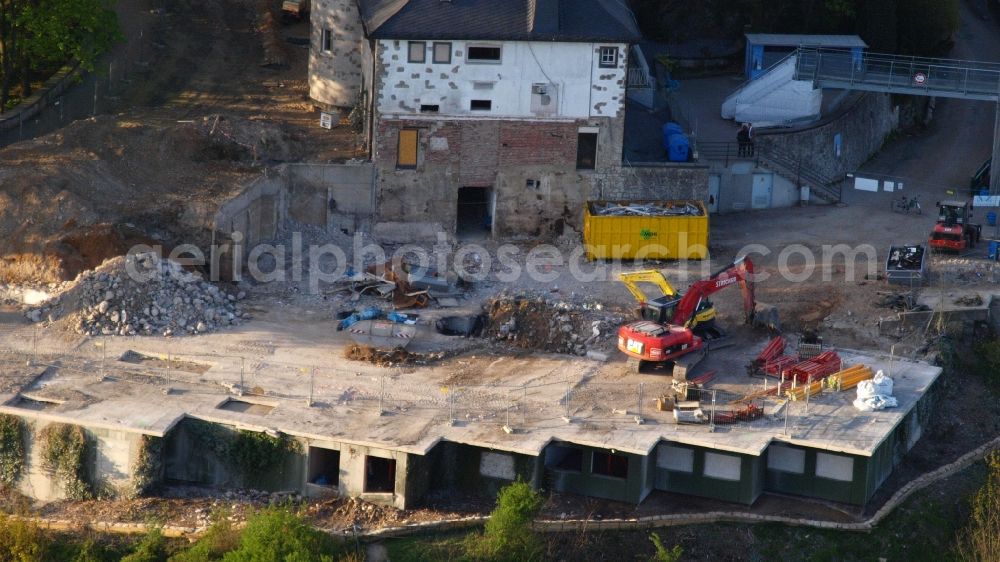 Aerial image Königswinter - View of the Drachenfelsplateau during the demolition Koenigswinter in North Rhine-Westphalia