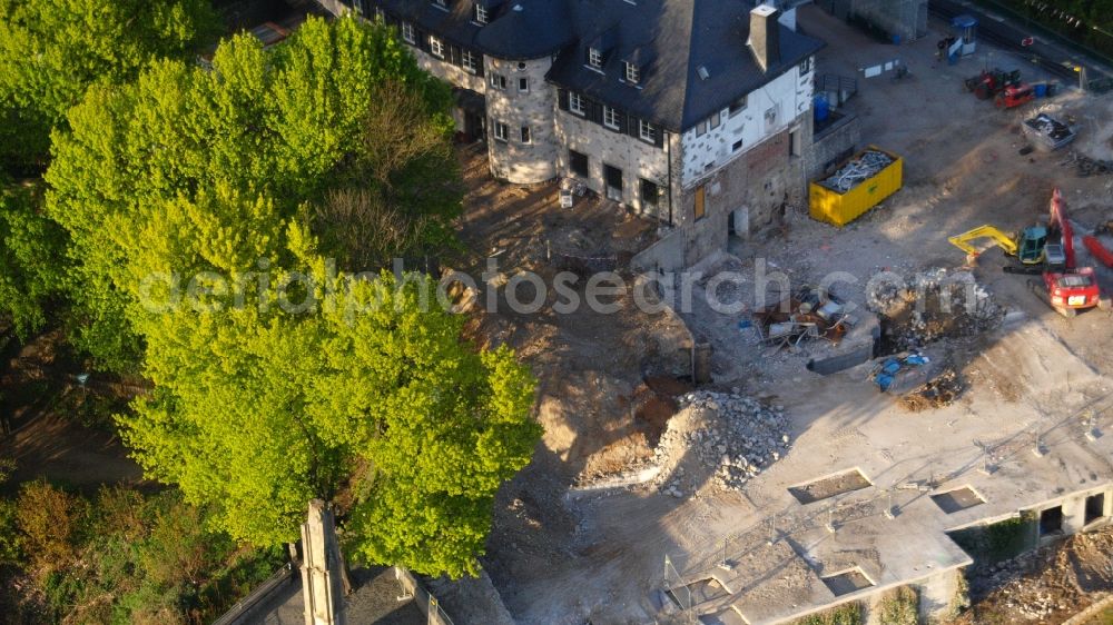 Königswinter from above - View of the Drachenfelsplateau during the demolition Koenigswinter in North Rhine-Westphalia