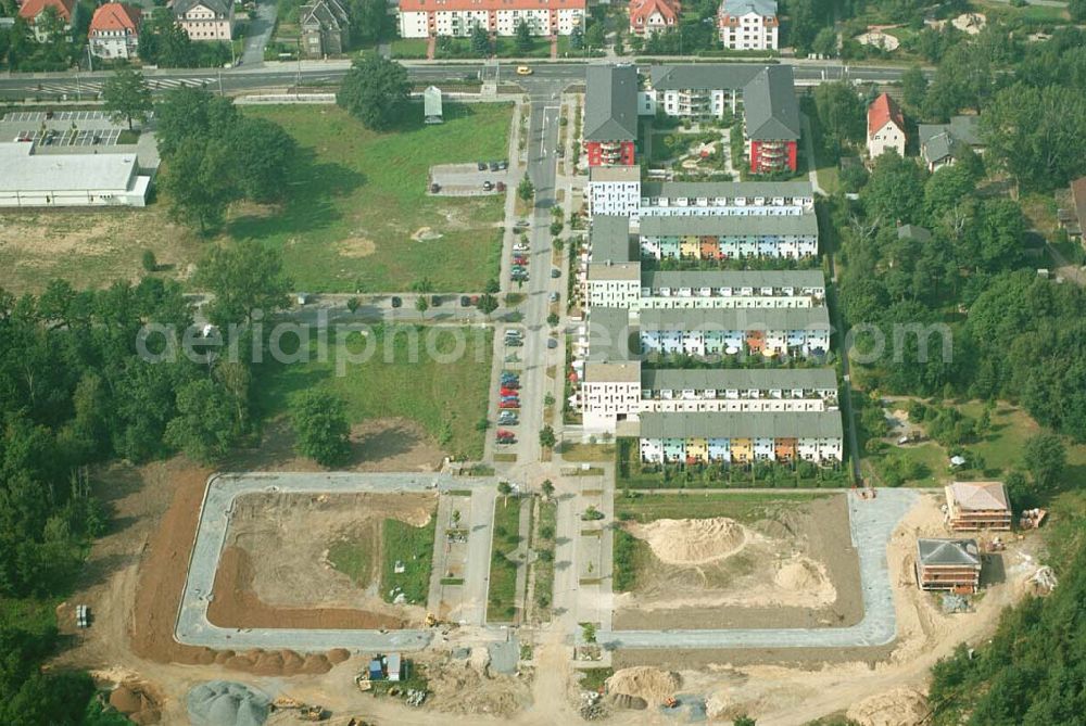 Aerial image Dresden ( Sachsen ) - 11.09.2005: Dresden Erweiterungsbaustelle am Wohnpark der HVB Immobilien AG an der Königsbrücker Landstraße östlich des Flughafens Dresden-Klotsche.