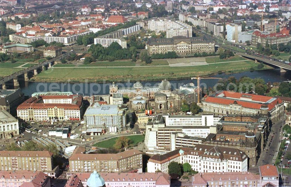 Aerial photograph Dresden - Dresdner Altstadt