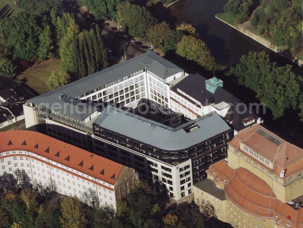 Aerial image Dresden - Dresdner Bank - Neubau am Zwinger in der Dresdner Altstadt