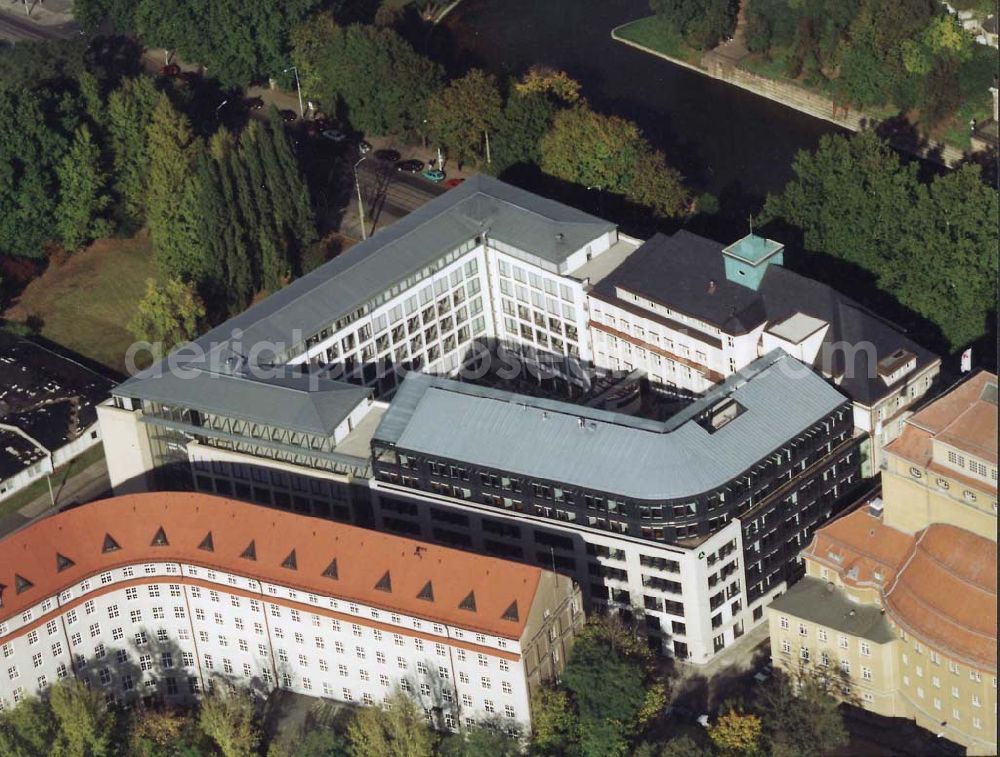 Aerial photograph Dresden - Dresdner Bank - Neubau am Zwinger in der Dresdner Altstadt