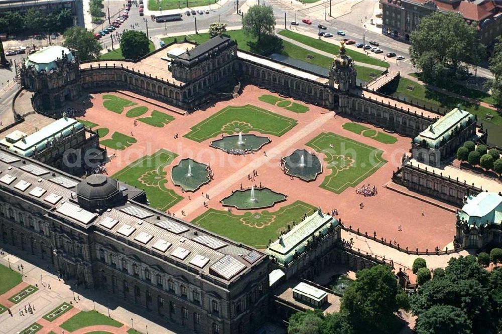 Aerial image Dresden - Dresdner Zwinger