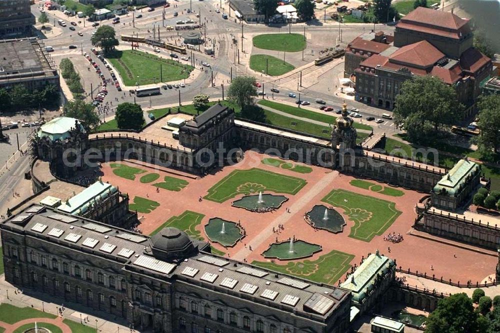 Aerial photograph Dresden - Dresdner Zwinger