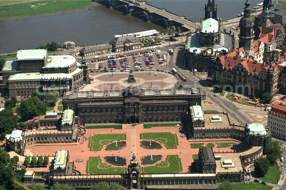 Aerial image Dresden - Dresdner Zwinger