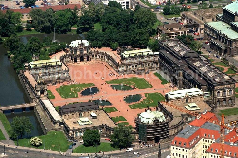 Aerial photograph Dresden - Dresdner Zwinger