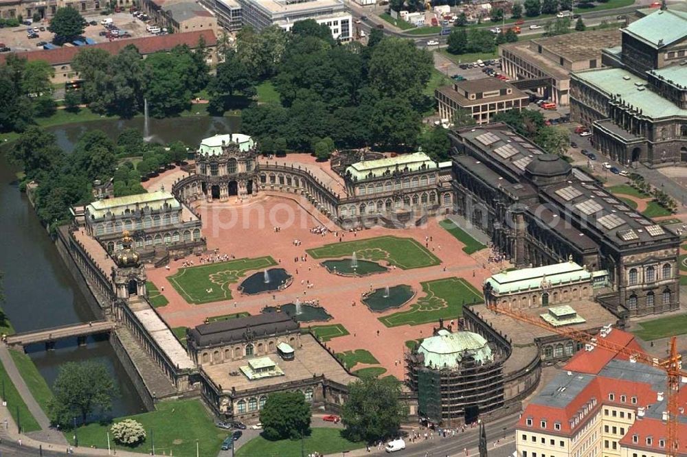 Dresden from above - Dresdner Zwinger