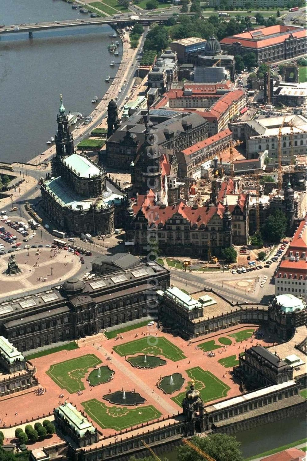 Dresden from above - Dresdner Zwinger