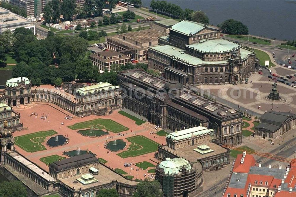 Aerial image Dresden - Dresdner Zwinger