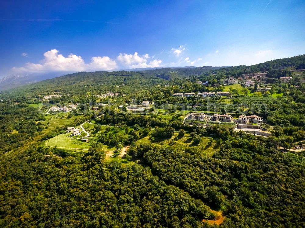 Torri del Benaco from the bird's eye view: Villages above Torri del Benaco of San Zeno in Veneto, Italy