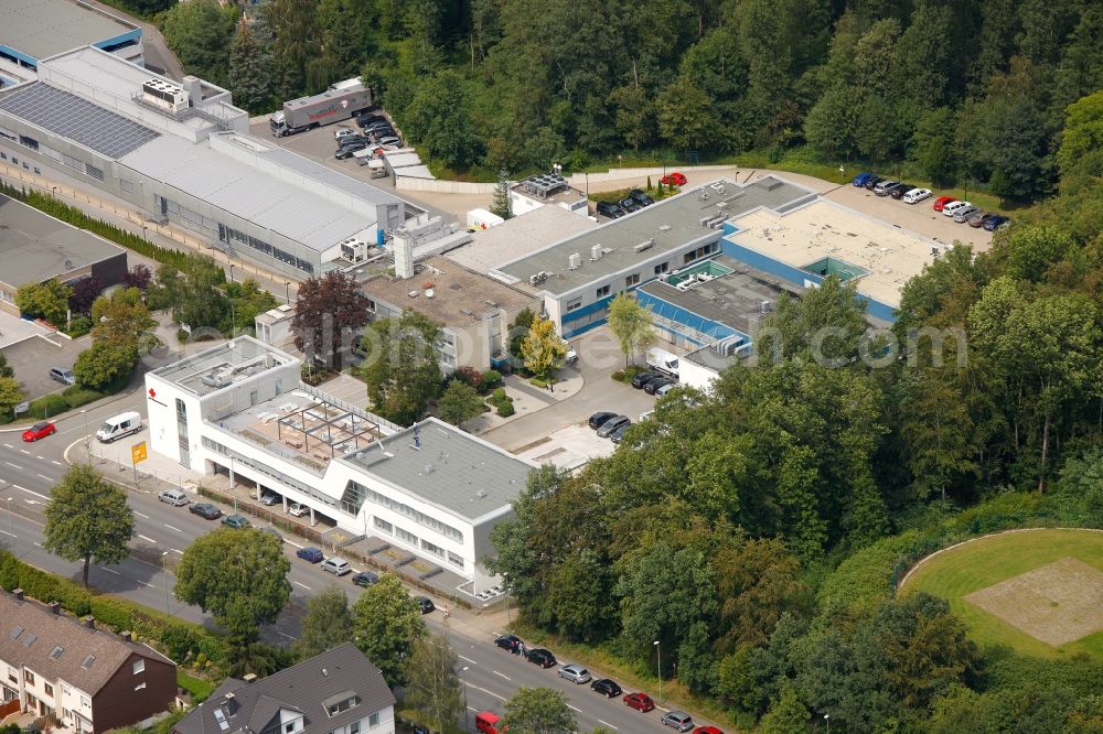 Hagen from the bird's eye view: View of the blood donation centre in Hagen in the state North Rhine-Westphalia