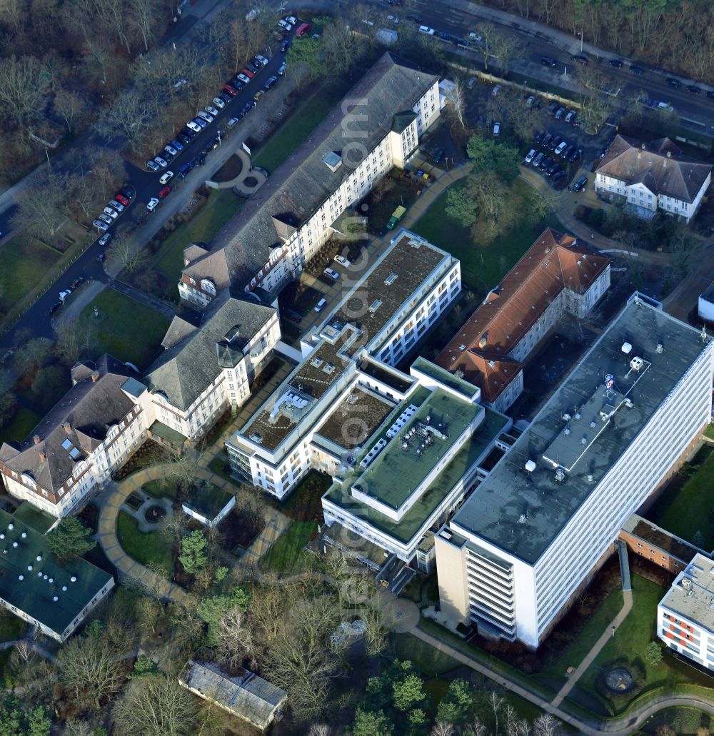 Aerial photograph Berlin - View of the DRK Klinikum Koepenik in the district of Treptow-Koepenick in Berlin