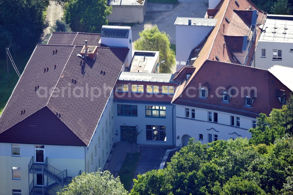 Laucha an der Unstrut from above - View of DRK - Deutsches Rotes Kreuz care centre Laucha in Saxony-Anhalt