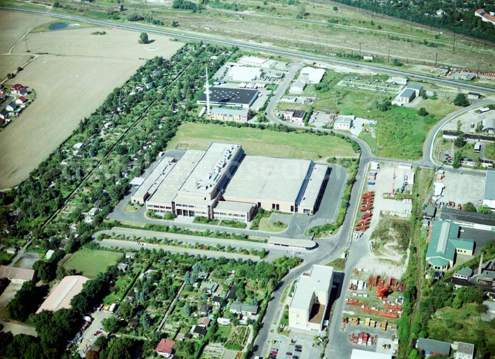 Aerial photograph Leipzig / Sachsen - 07.09.2002 Druckerei der Leipziger Volksstimme in Leipzig - Schkeuditz