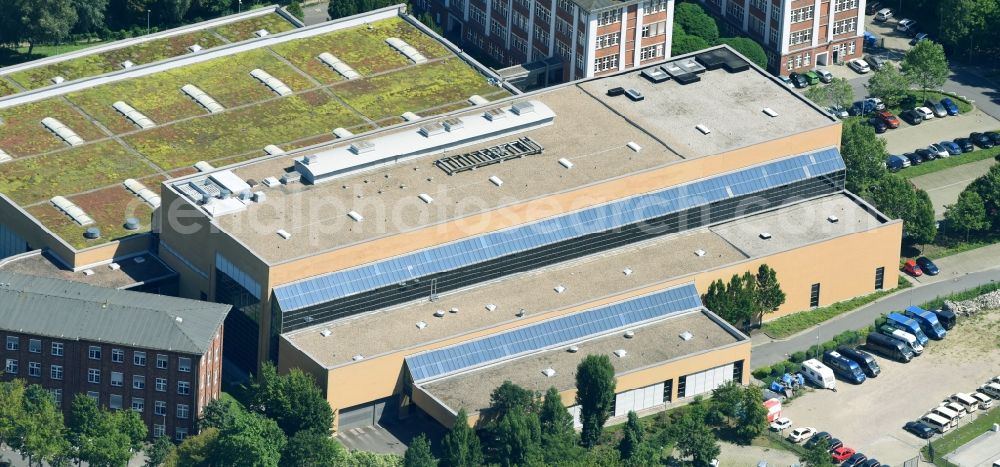 Potsdam from above - Printing and publishing house of the Maerkischen Allgemeine at the Friedrich-Engels-Strasse in Potsdam