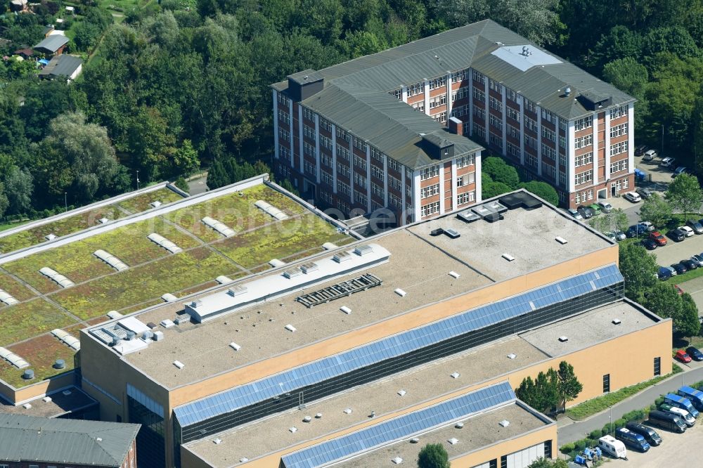 Potsdam from the bird's eye view: Printing and publishing house of the Maerkischen Allgemeine at the Friedrich-Engels-Strasse in Potsdam