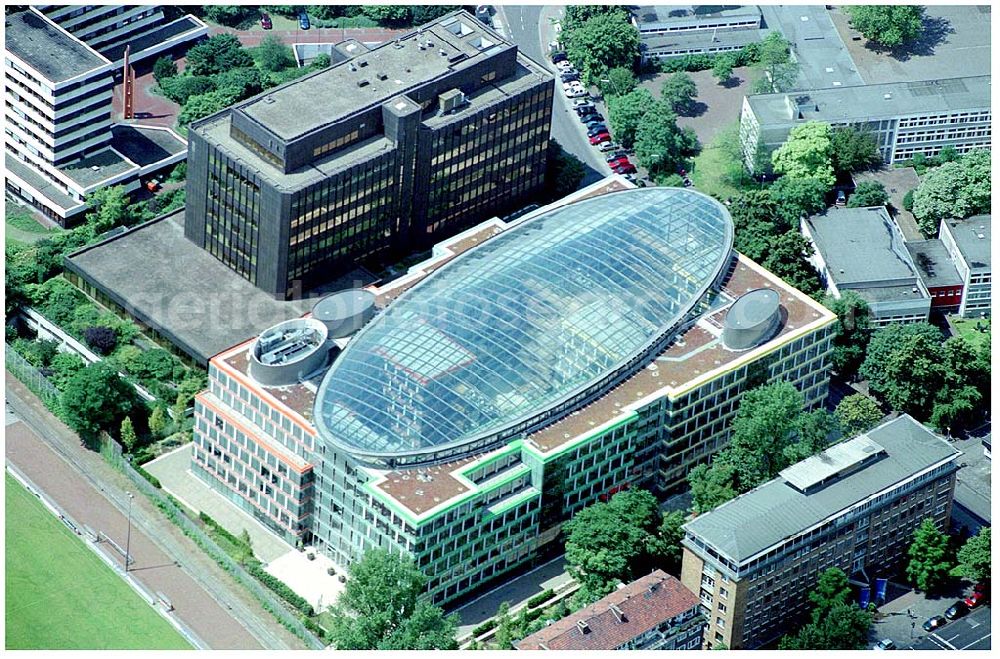 Aerial photograph Düsseldorf - Büro- und Geschäftshauskomplex in der Düsseldorfer Innenstadt