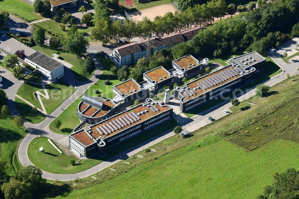 Aerial photograph Lörrach - Campus building of the Baden-Wuerttemberg Cooperative State University, former University of Cooperative Education BA BW in Loerrach in the state Baden-Wurttemberg, Germany