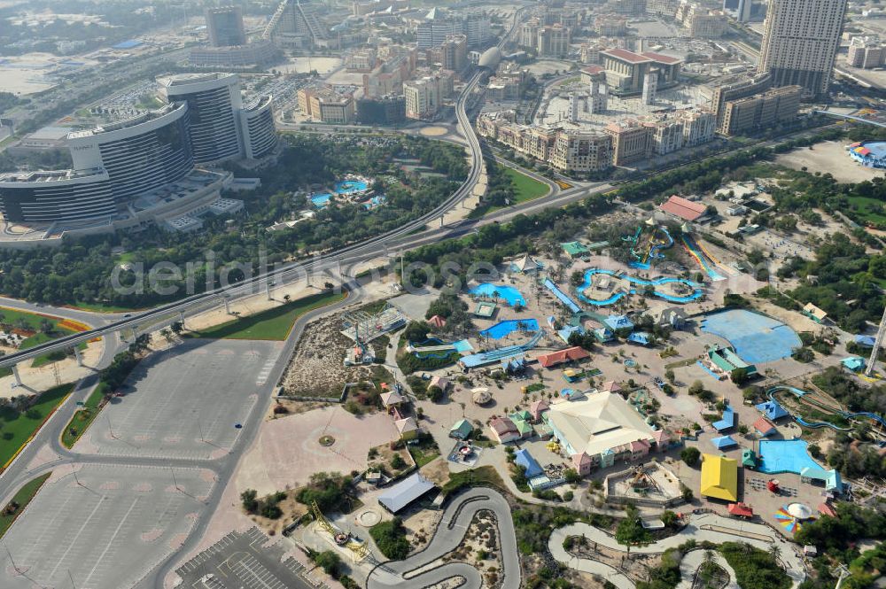 Aerial image Dubai - Der Dubai Wonderland Park, ein Vergnügunspark an der Dubai Creekside. The Dubai Wonderland Park, an amusement park at Dubai Creekside.