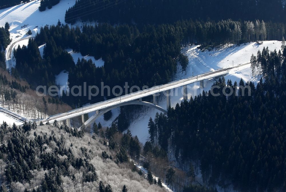 Goldisthal from the bird's eye view: Dunkeltalbruecke in Masserberg Goldisthal in Thuringia