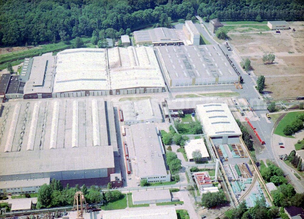 Bautzen / Sachsen from the bird's eye view: (DWA) Schienenfahrzeugwerk in Bautzen / Sachs.