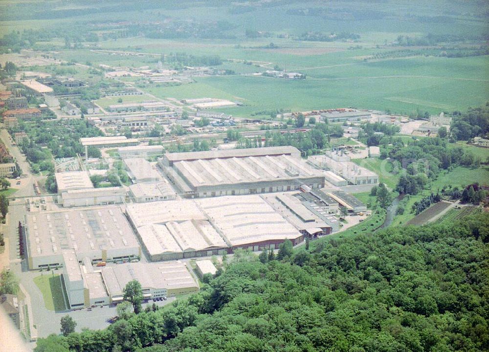 Bautzen / Sachsen from the bird's eye view: (DWA) Schienenfahrzeugwerk in Bautzen / Sachs.