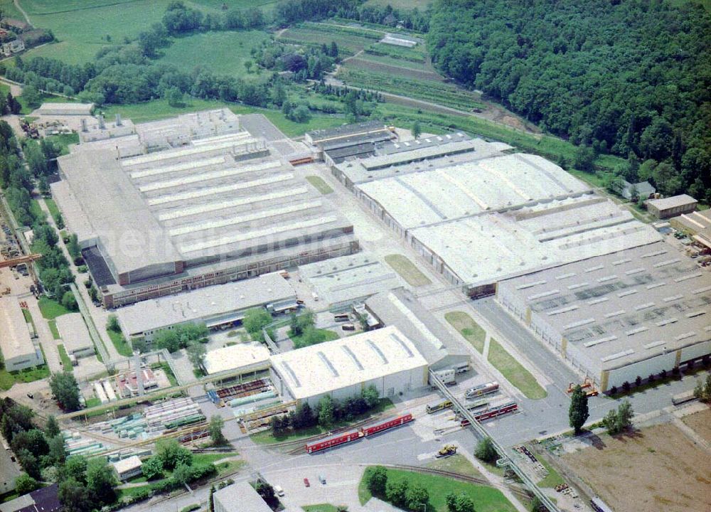 Aerial photograph Bautzen / Sachsen - (DWA) Schienenfahrzeugwerk in Bautzen / Sachs.