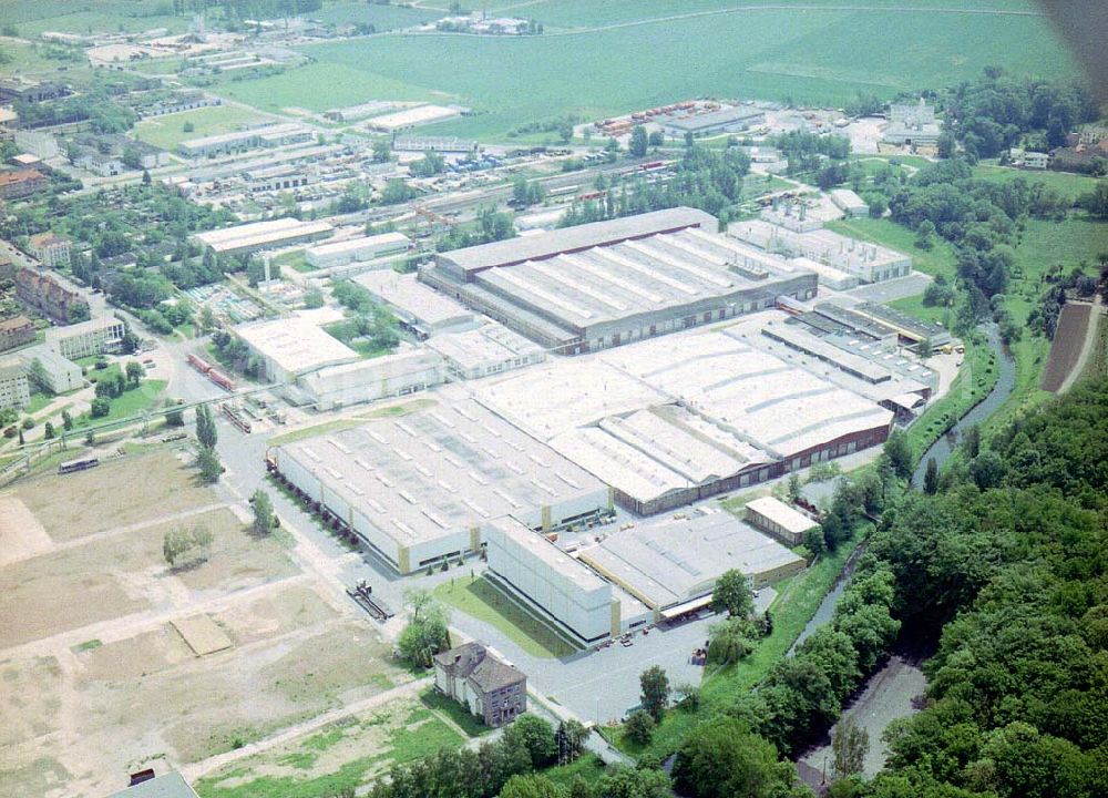 Bautzen / Sachsen from the bird's eye view: (DWA) Schienenfahrzeugwerk in Bautzen / Sachs.