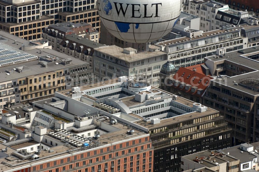 Berlin from the bird's eye view: View of corner Kronenstraße / Friedrichstraße in Berlin