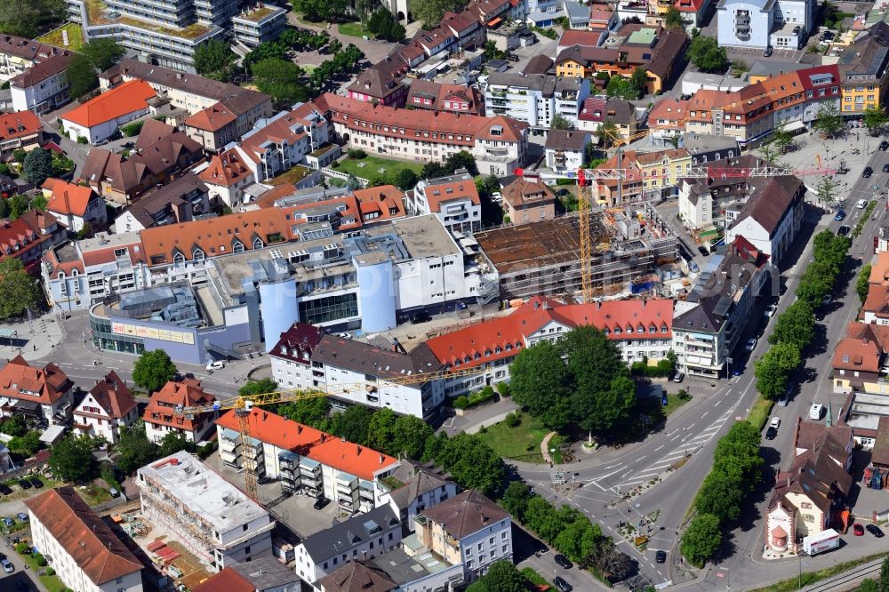 Aerial image Rheinfelden (Baden) - Construction site for the new residential house - building in the center of Rheinfelden (Baden) in the state Baden-Wurttemberg, Germany