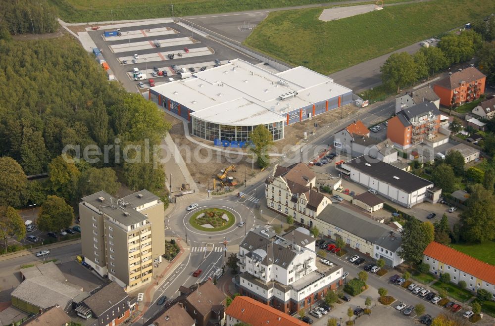 Aerial image Castrop-Rauxel - EDEKA shopping center construction in Castrop-Rauxel in North Rhine-Westphalia