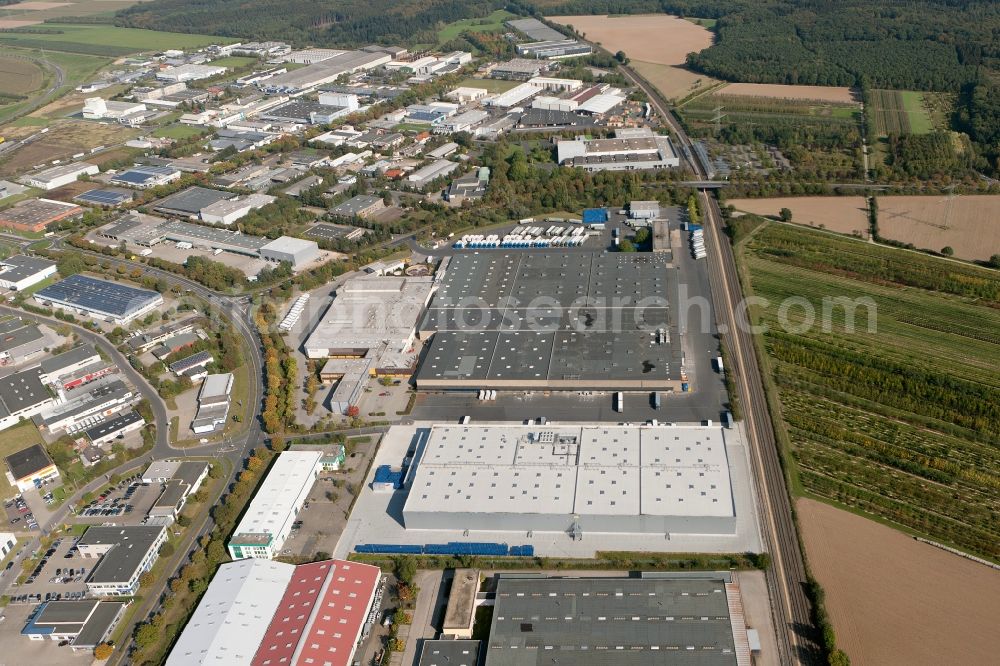 Meckenheim from the bird's eye view: View of the EDEKA warehouse in Meckenheim in North Rhine-Westphalia. The camp pimarily serves as a logistics center