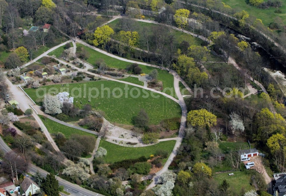 Aerial photograph Erfurt - View of the refurbished egaarena and the adjacent playground, located on the grounds of the ega garden and amusement park near Erfurt in Thuringia