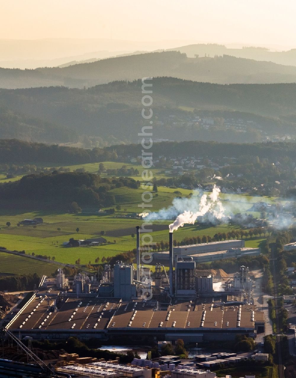 Brilon from the bird's eye view: View of the EGGER factory in Brilon in the state North Rhine-Westphalia