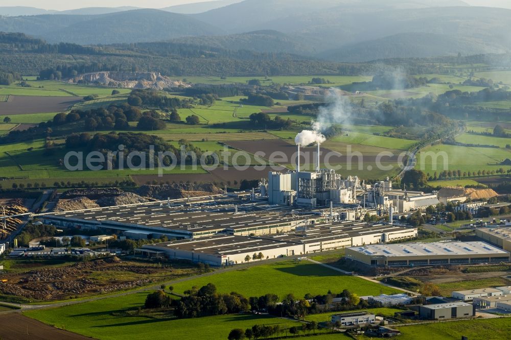 Aerial image Brilon - View of the EGGER factory in Brilon in the state North Rhine-Westphalia