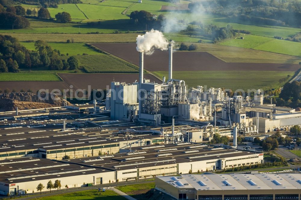 Aerial photograph Brilon - View of the EGGER factory in Brilon in the state North Rhine-Westphalia